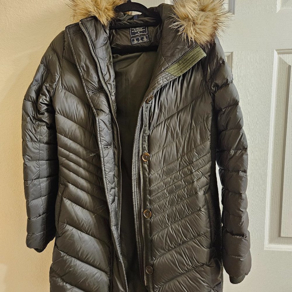 Abercrombie and Fitch Amy Green Down Coat